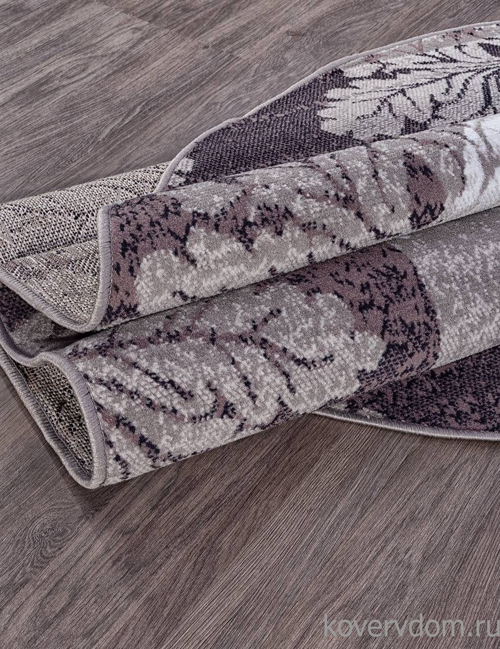 Ковер SILVER d213 GRAY-PURPLE Овал