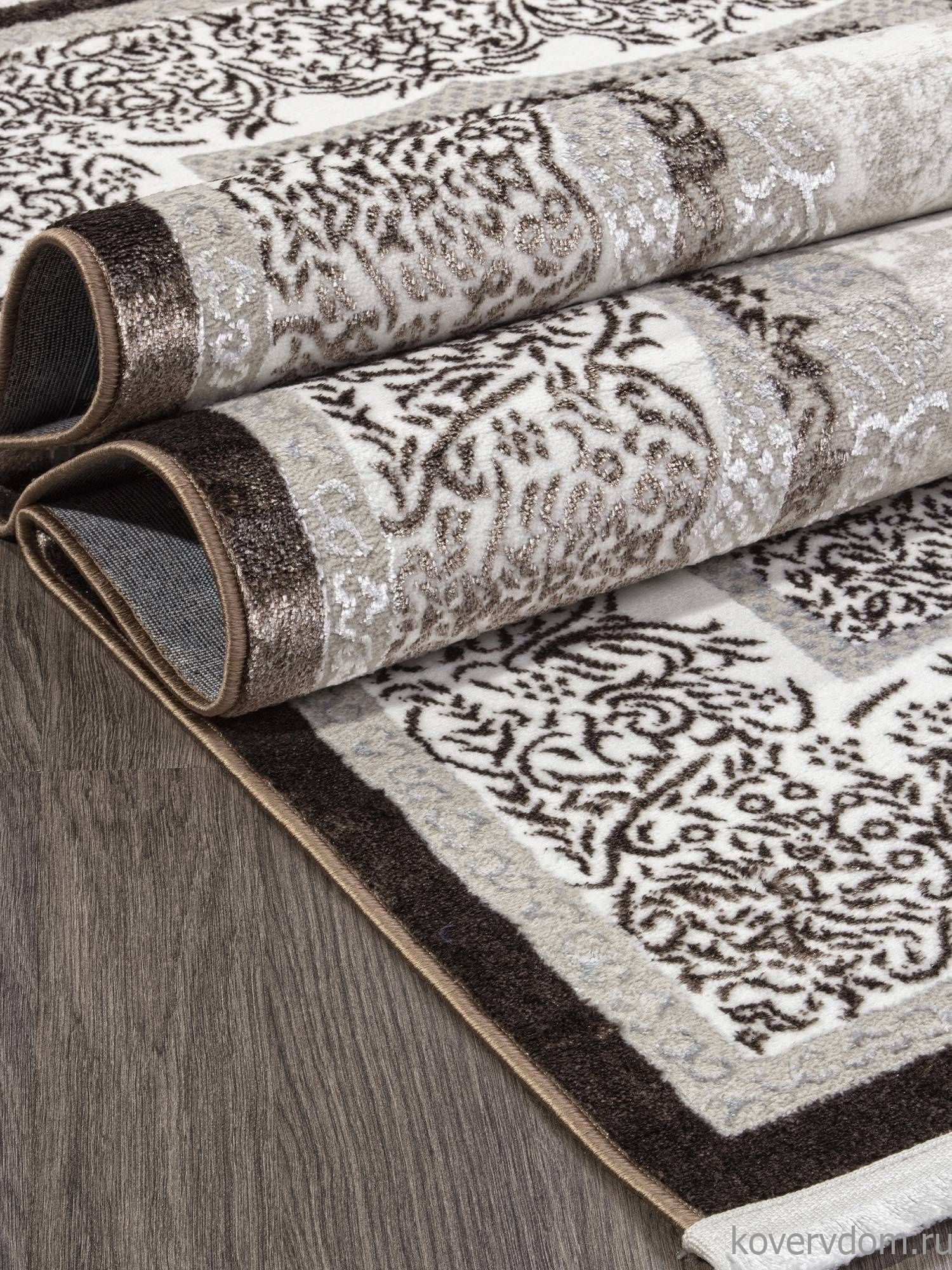 Ковер ALFANI Q009A BROWN FDY/CREAM SHRINK