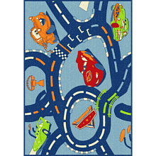 Детский ковер KIDS Гонки на трассе 8552 1 45561