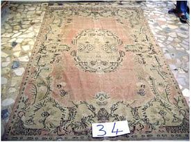 Пушистый овальный ковер ручной работы Vintage Look at Me C-34