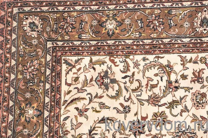 Ковер ручной работы 100% шерсть Kashan 7-52 Creme Brown 