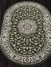 Ковер белый GAVANA-A D412 GREEN Овал