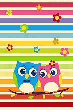 Детский ковер Kids Совята и Радуга 8195 44933