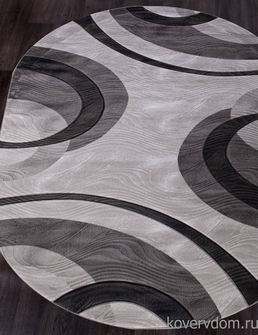 Ковер MEGA CARVING 4783 GRAY Овал